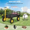 VEVOR Steel Garden Cart, Heavy Duty 1200 lbs Capacity, with Removable Mesh Sides to Convert into Flatbed