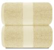 Luxury Soft Beige Bath Sheet Towels 650 GSM Cotton Luxury Bath Towels 2 Pack Extra Large 35x70 inch Highly Absorbent and Quick Dry Hotel Collection Ex