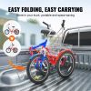 VEVOR Folding Adult Tricycle, 20-Inch 7-Speed Adult Folding Trikes, Carbon Steel 3 Wheel Cruiser Bike with Large Basket & Adjustable Seat
