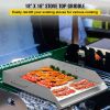 VEVOR Stainless Steel Griddle,18" X 16" Universal Flat Top Rectangular Plate, BBQ Charcoal/Gas Grill with 2 Handles and Grease Groove with Hole