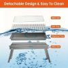 Foldable barbecue grill, charcoal grill, charcoal stove, portable barbecue grill, outdoor grill, camping folding grill grill