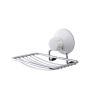 Wall Mount Suction Soap Dish Stainless Steel Bar Soap Holder Soap Box Bathroom Shower Room Kitchen Sponge Holder Soap Organizer Storage Tray