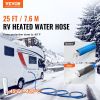 VEVOR 25ft Heated Water Hose for RV, Heated Drinking Water Hose Antifreeze to -45¬∞F, Automatic Self-regulating, 5/8" I.D. with 3/4" GHT Adapter