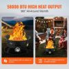 VEVOR Propane Fire Pit 19' Outdoor Portable Gas Fire Pit for Heating 58000 BTU