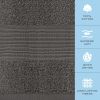 6 Pack Resort Collection Soft Hand Towels 16x27 inch Luxury Hotel Plush Absorbent Cotton Hand Towel Charcoal Color