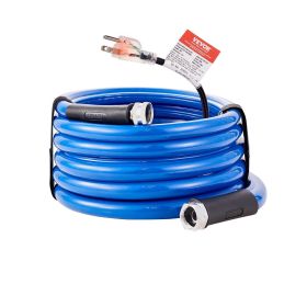 VEVOR 15ft Heated Water Hose for RV, Heated Drinking Water Hose Antifreeze to -45¬∞F, Automatic Self-regulating, 5/8" I.D. with 3/4" GHT Adapter
