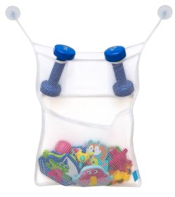 Bath Toy Organisers Set of 2 Large Size 14.16 x 19.67 in and 15.75 x 19.68 in Storage Net Bags for Baby Bathtub Toys 4 Strong Suction Cups Bathroom Sh