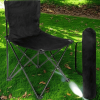 Portable Folding Carry Bag for Adults, Collapsible Anti-Slip Padded Oxford Cloth Stool for Beach, Hiking, Fishing, Gardening, Picnic Color: Black