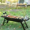 Foldable barbecue grill, charcoal grill, charcoal stove, portable barbecue grill, outdoor grill, camping folding grill grill