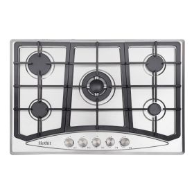 AHT30IN30S Hothit Propane Gas Cooktop 30" Inch, 5 Burner Built-in Stainless Steel Gas Stove Top, LPG/NG Dual Fuel