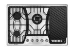 AM0501-KP Amdeivc Propane Gas Cooktop 30" Inch with Griddle, 5 Burner Built-in Stainless Steel Gas Stove Top, LPG/NG Dual Fuel