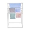 Towel Rack 8-Bar Outdoor PVC Towel Holder for Poolside Spa Bathroom White