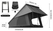 Roof Top Tent Hardshell Rooftop Tent For Van Jeep SUV Truck Car Overland Tent Camping for 2-3 Person( With Ladder)
