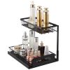 2-Tier Wire Pull Out Cabinet Under Sink Organizer 10.7"x14.2" Drawer Basket