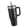 40 oz Insulated Water Bottle Stainless Steel Coffee Cup Handheld Black