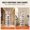 VEVOR 7-Tier Rotating Shoe Rack Tower 360¬∞Spinning Shoe Display with Base Black