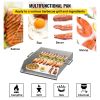 VEVOR Stainless Steel Griddle,18" X 16" Universal Flat Top Rectangular Plate, BBQ Charcoal/Gas Grill with 2 Handles and Grease Groove with Hole