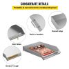 VEVOR Stainless Steel Griddle,18" X 16" Universal Flat Top Rectangular Plate, BBQ Charcoal/Gas Grill with 2 Handles and Grease Groove with Hole