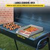 VEVOR Stainless Steel Griddle,18" X 16" Universal Flat Top Rectangular Plate, BBQ Charcoal/Gas Grill with 2 Handles and Grease Groove with Hole