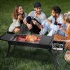 Foldable barbecue grill, charcoal grill, charcoal stove, portable barbecue grill, outdoor grill, camping folding grill grill