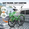 VEVOR Folding Adult Tricycle, 20-Inch Adult Folding Trikes, Carbon Steel 3 Wheel Cruiser Bike with Large Basket & Adjustable Seat