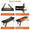 Foldable barbecue grill, charcoal grill, charcoal stove, portable barbecue grill, outdoor grill, camping folding grill grill