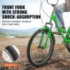VEVOR Folding Adult Tricycle, 20-Inch Adult Folding Trikes, Carbon Steel 3 Wheel Cruiser Bike with Large Basket & Adjustable Seat