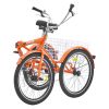 VEVOR Folding Adult Tricycle, 26-Inch Adult Folding Trikes, Lightweight Aluminum Alloy 3 Wheel Cruiser Bike with Large Rear Basket