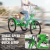 VEVOR Folding Adult Tricycle, 20-Inch Adult Folding Trikes, Carbon Steel 3 Wheel Cruiser Bike with Large Basket & Adjustable Seat