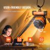VEVOR Portable Fan Rechargeable 9 inch, Battery Powered Fan with LED Lantern, 4 Speeds Adjustable & 45¬∞/90¬∞Automatic Swivel & Timer