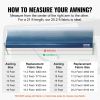 VEVOR RV Awning Fabric Replacement, 20'2" Fabric Length for 21' Awning, Heavy Duty 3-Ply 16oz PVC Camper Awning Fabric