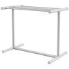 VEVOR Pool Towel Rack, 5 Bar, White, Freestanding Outdoor PVC T-Shape Poolside Storage Organizer, Include 8 Towel Clips, Mesh Bag, Hook
