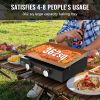 VEVOR Commercial Griddle, 22.4" Heavy Duty Manual Flat Top Griddle, Countertop Gas Grill with Non-Stick Cooking Plate, Steel LPG Gas Griddle