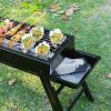 Foldable barbecue grill, charcoal grill, charcoal stove, portable barbecue grill, outdoor grill, camping folding grill grill