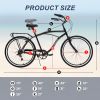 Multifunction 26 Inch 7 Speed Bike, Steel Frame, Upright Comfortable Seat, U-brake, Multi-function Rear Rack, Multicolor