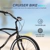 Multifunction 26 Inch 7 Speed Bike, Steel Frame, Upright Comfortable Seat, U-brake, Multi-function Rear Rack, Multicolor