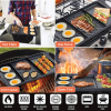 3 in 1 Flat Top Grill Griddle,Griddle Pan for Stove Top Double Burner Grill,Aluminum Pancake Griddle