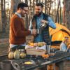 12Pcs Camping Cookware Set Camping Stove Aluminum Pot Pans Kit for Hiking Picnic Outdoor with Cup Fork Spoon Knife