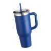 40 oz Insulated Water Bottle Stainless Steel Coffee Cup Handheld Blue
