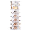 VEVOR 7-Tier Rotating Shoe Rack Tower 360¬∞Spinning Shoe Display with Base Black
