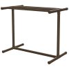 VEVOR Pool Towel Rack, 5 Bar, Brown, Freestanding Outdoor PVC T-Shape Poolside Storage Organizer, Include 8 Towel Clips, Mesh Bag, Hook