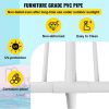 VEVOR Pool Towel Rack, 5 Bar, White, Freestanding Outdoor PVC T-Shape Poolside Storage Organizer, Include 8 Towel Clips, Mesh Bag, Hook