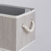 2pk 11L Foldable Organizing Storage Bins with Rope Handle, Clay