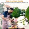 8Pcs Camping Cooking Ware Set Camping Stove Cookware Set Aluminum Pot Foldable Knife Fork Spoon Set for Hiking Picnic Outdoor