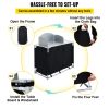 VEVOR Aluminum Portable Camping Kitchen Detachable Windscreen Storage Organizer & Carrying Bag, Outdoor Grill Station for Picnic BBQ & Backyards