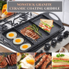 3 in 1 Flat Top Grill Griddle,Griddle Pan for Stove Top Double Burner Grill,Aluminum Pancake Griddle