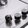 AM0501-KP Amdeivc Propane Gas Cooktop 30" Inch with Griddle, 5 Burner Built-in Stainless Steel Gas Stove Top, LPG/NG Dual Fuel