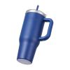 40 oz Insulated Water Bottle Stainless Steel Coffee Cup Handheld Blue
