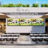 SYLVOX 65 inch Outdoor TV, 1000nits 4K UHD Weatherproof TV for Business, 2-Yr Warranty, 24/7 Operation, IP66 Waterproof Commercial TV HDMI, USB, RS232