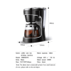 PS6638TS Italian drip coffee machine 800W drip coffee automatic home coffee bean grinding small espresso machine  Automatic Portable coffee grinder fo